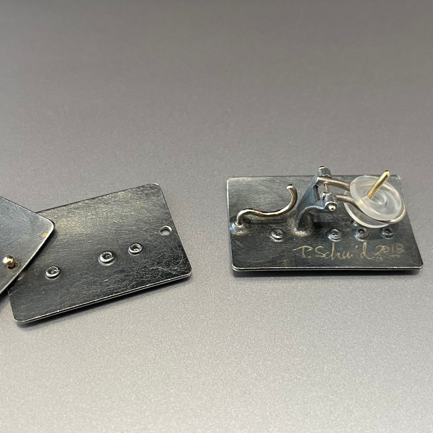 Articulated Drop Earrings With 22k & 24k Gold and Diamonds