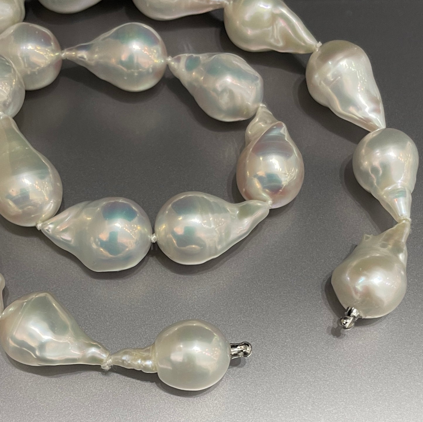 White Freshwater Baroque Pearl Necklace for Vario System, 16"