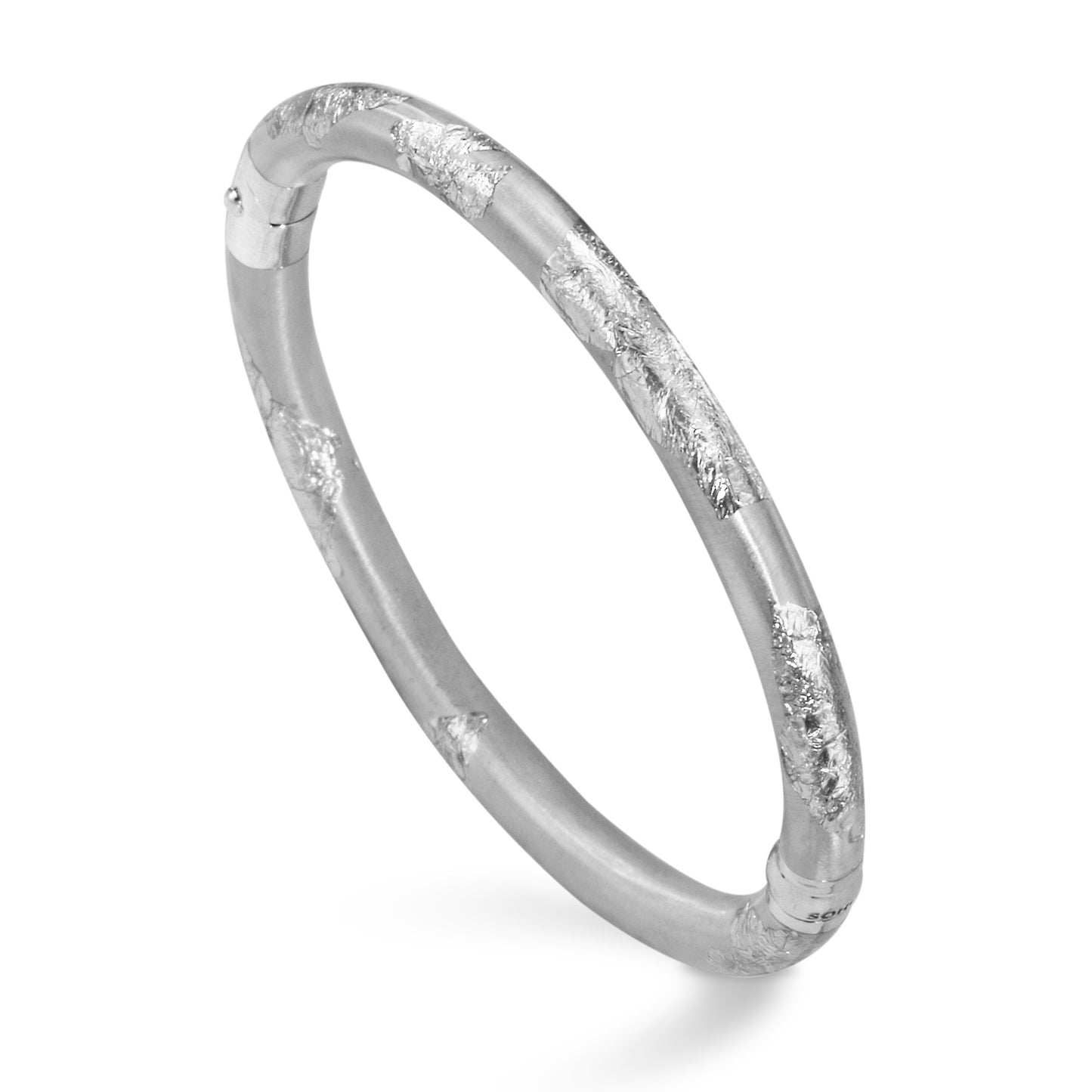 SOHO 5mm Sterling Silver and Silver Foliage Enamel Bracelet