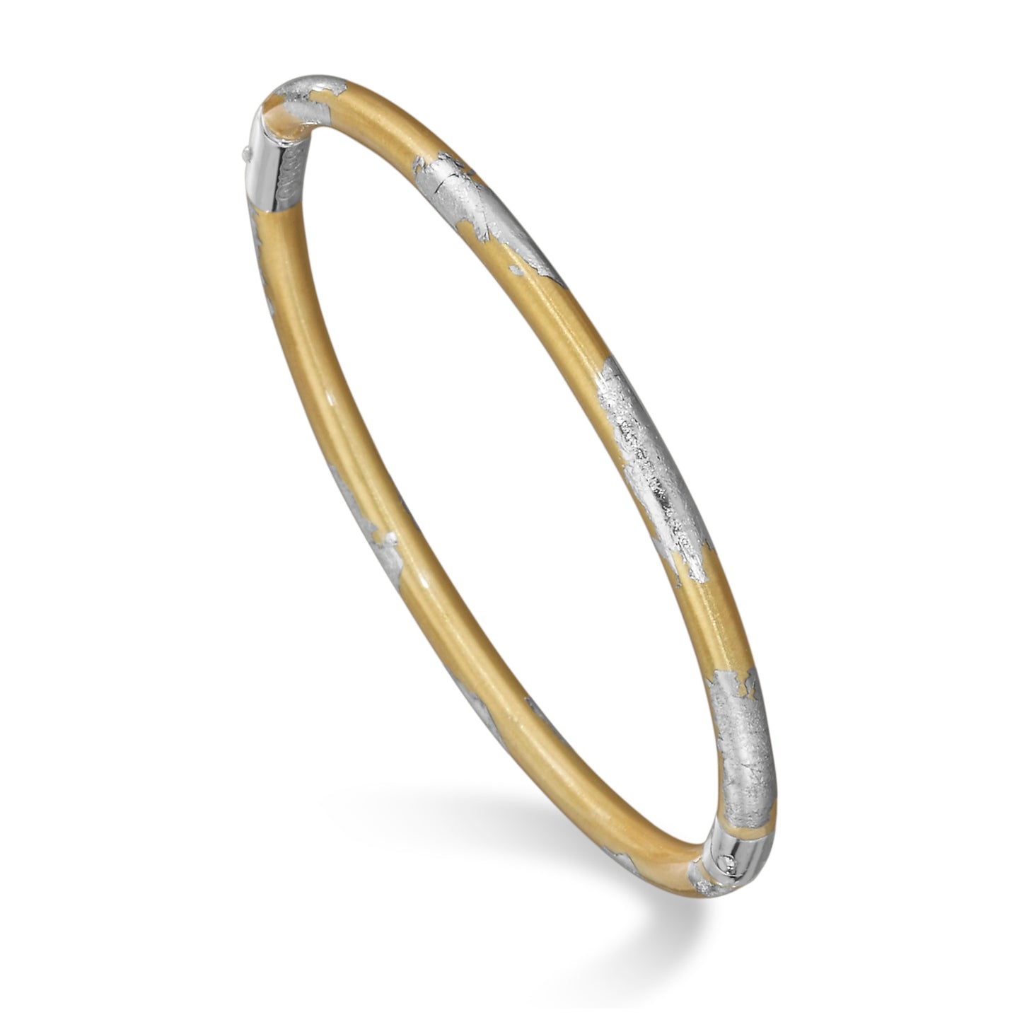 SOHO 3mm Sterling Silver and Gold Foliage Enamel Bracelet