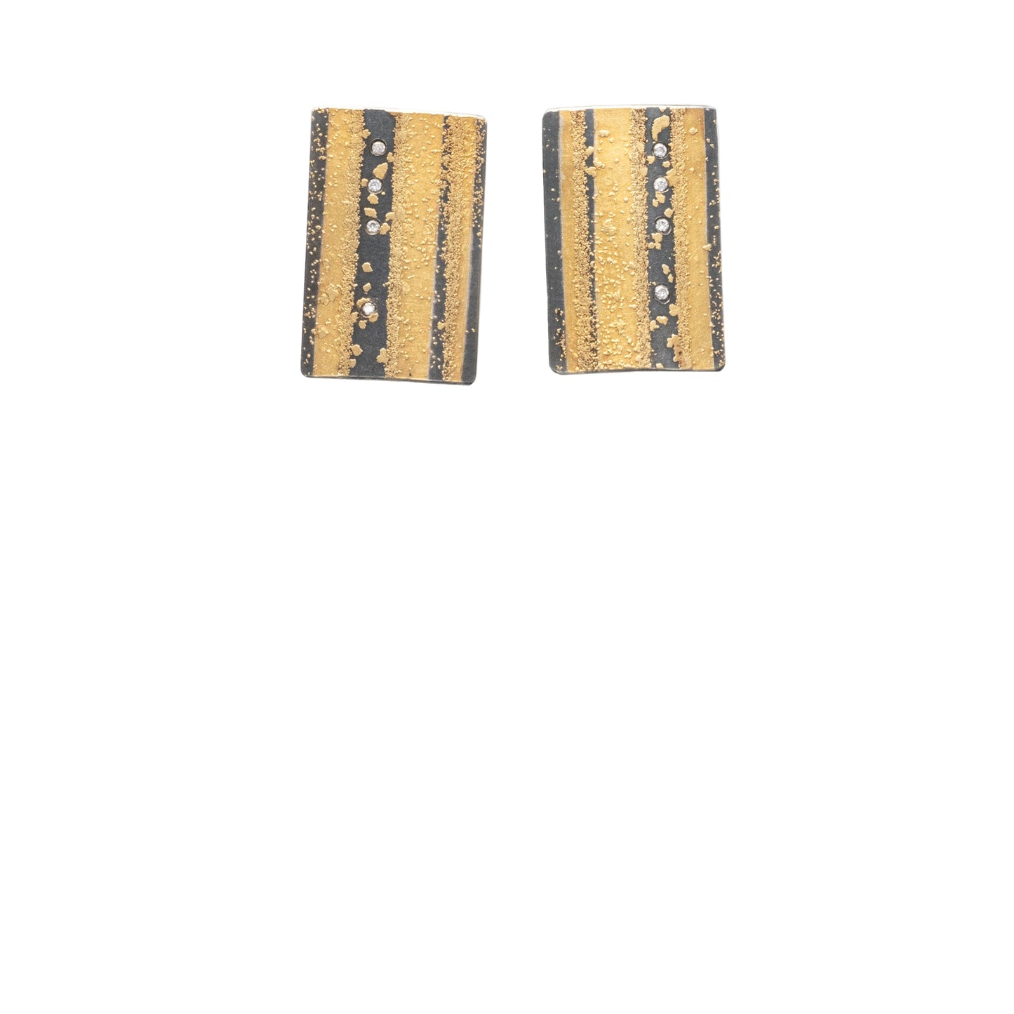 Articulated Drop Earrings With 22k & 24k Gold and Diamonds