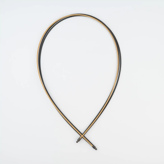 Anthracite and Gold 3-Strand Wire Necklace For Vario System, 18"