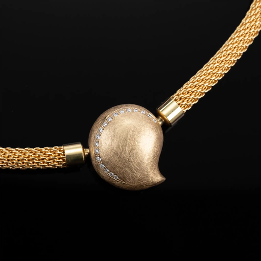 Diamond Paisley 18k and Stainless Steel Vario Clasp