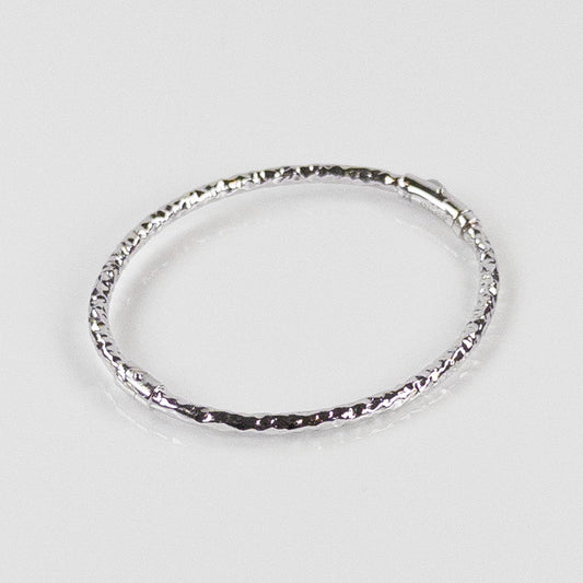 SOHO 3mm Hammered Sterling Silver Bracelet