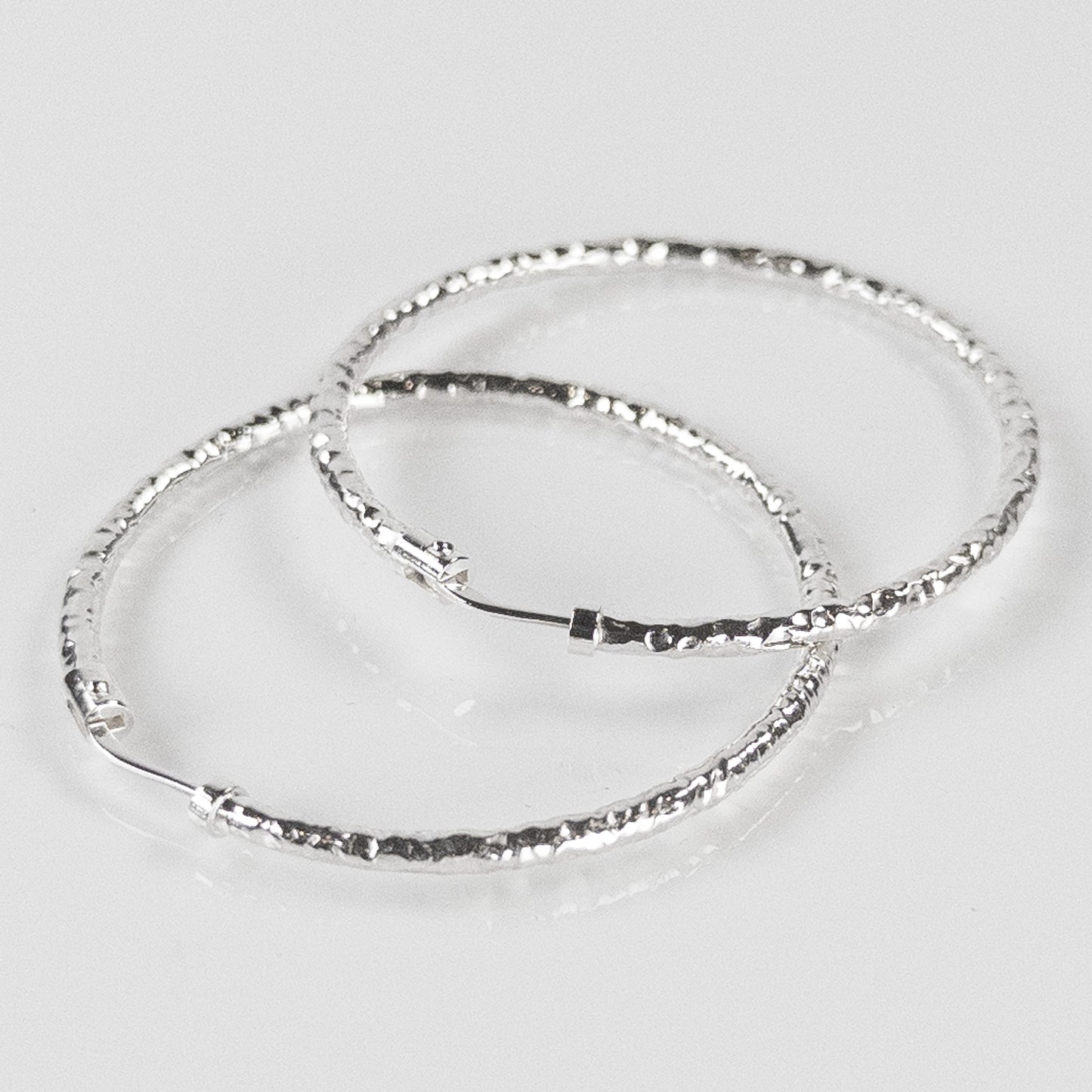 SPECIAL ORDER AVAILABLE - SOHO Hammered Sterling Silver Hoop Earrings (Medium)