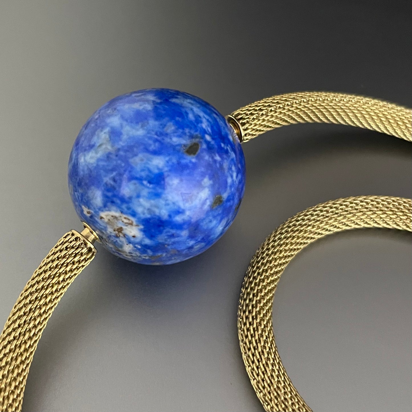 Lapis Ball Clasp for Vario System, 1"