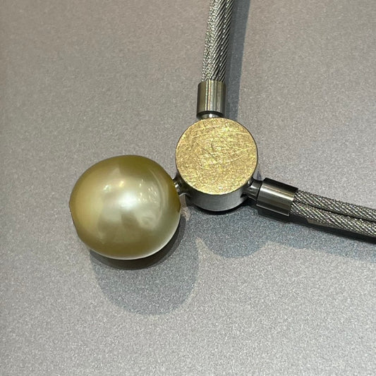 SPECIAL ORDER AVAILABLE - Reversible Round Vario Connector - 18k & Stainless Steel