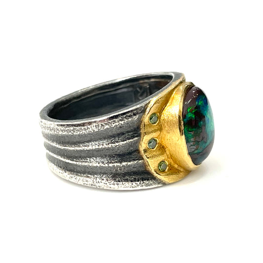 Boulder Opal Ring