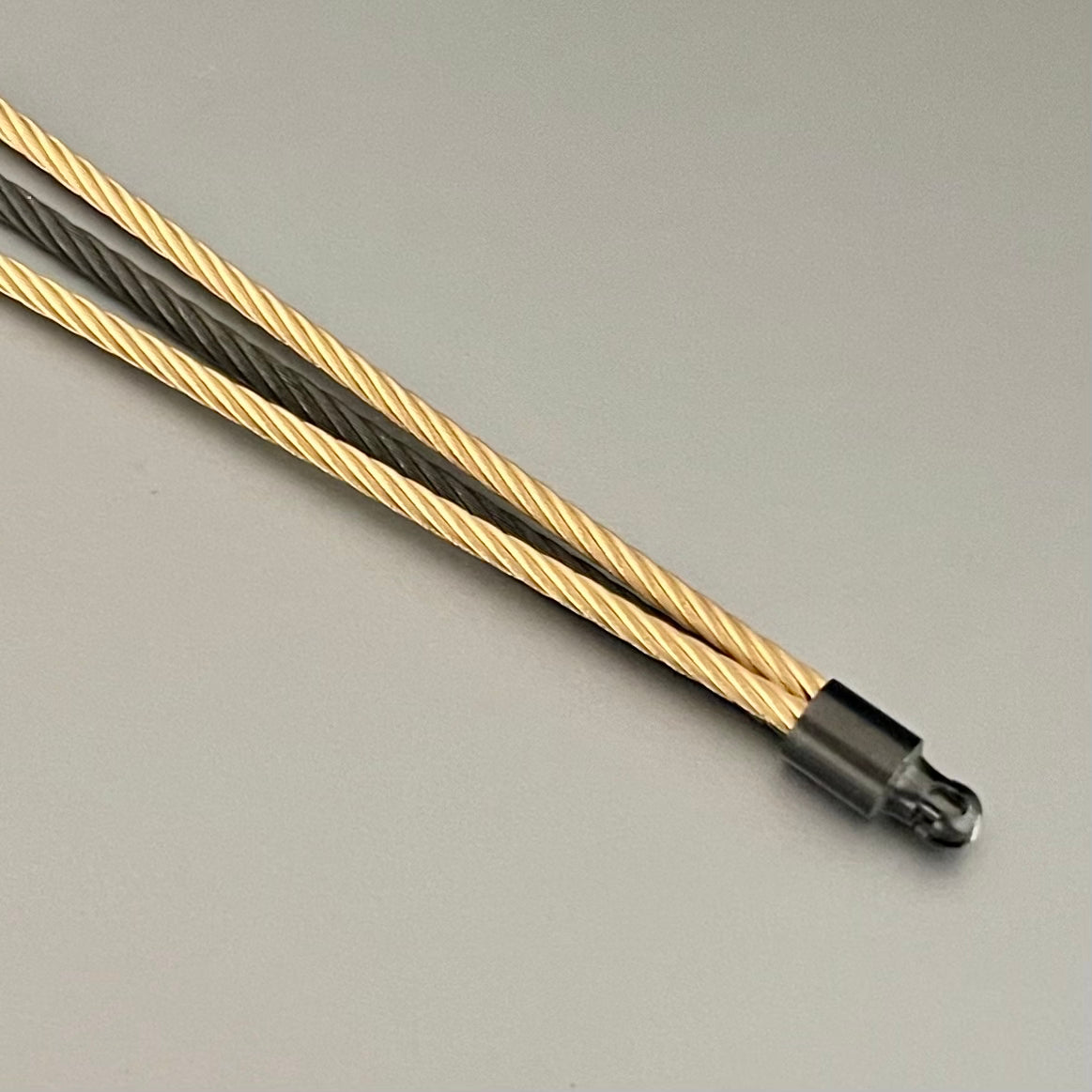 Gold & Anthracite 3-Strand Wire Neck Cord for Vario System, 17.5"