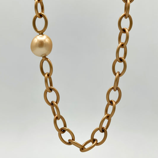 9mm Matte Gold Anchor Chain For Vario System, 18"