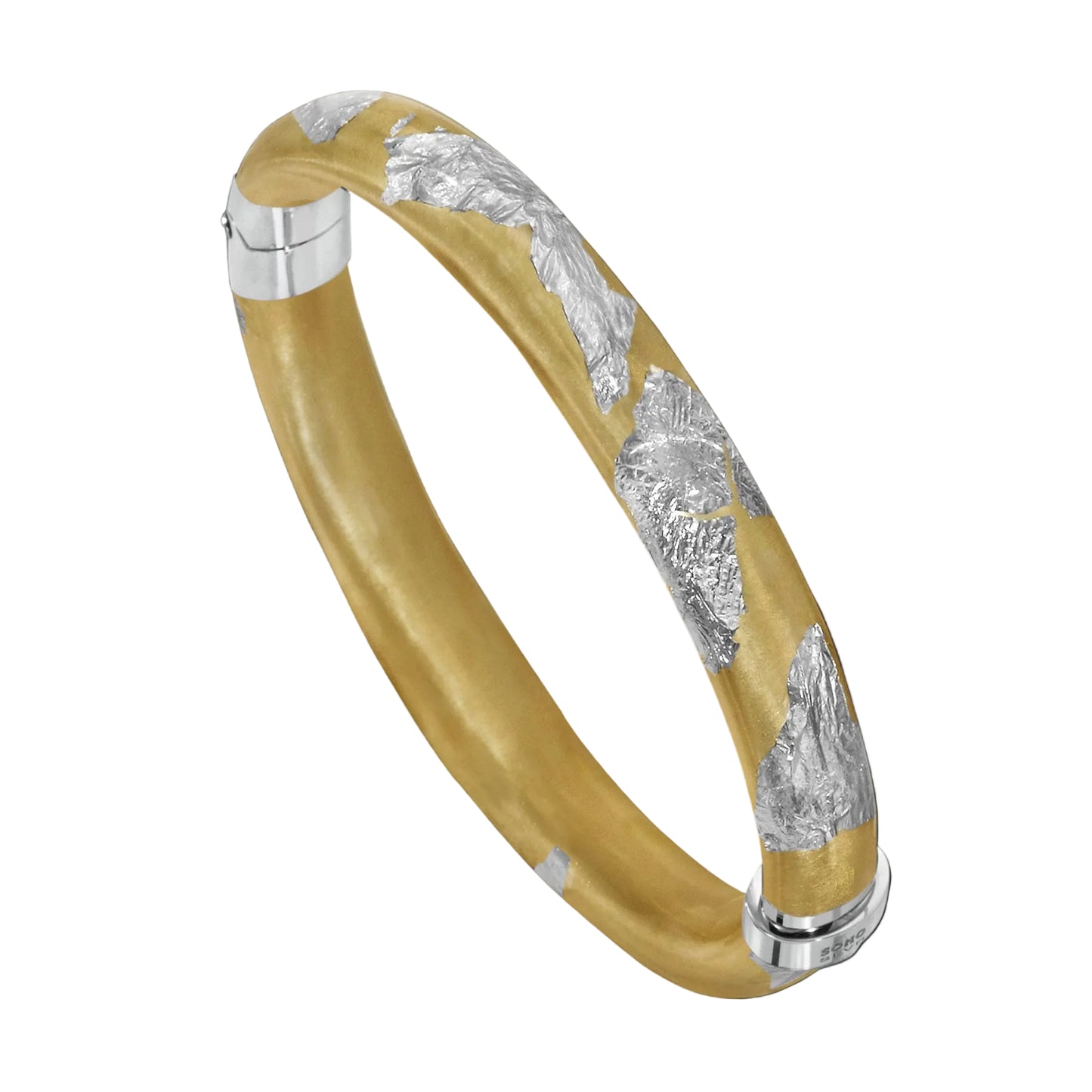 SOHO 9mm Sterling Silver and Gold Foliage Enamel Bracelet