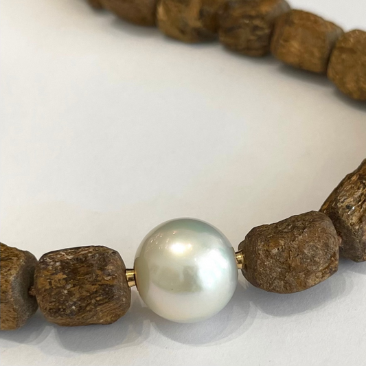 14mm White Freshwater Pearl Vario Clasp