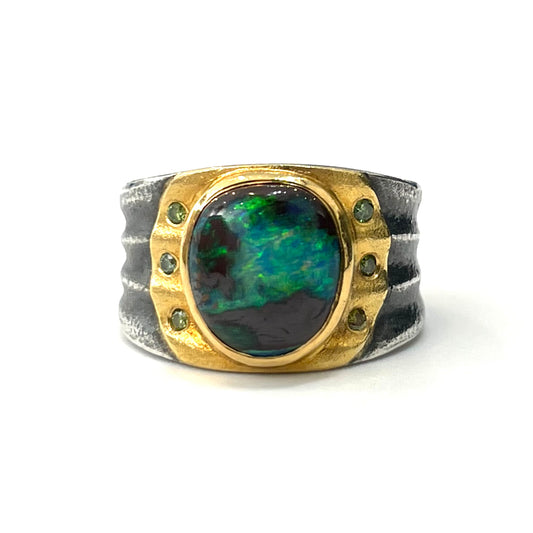 Boulder Opal Ring