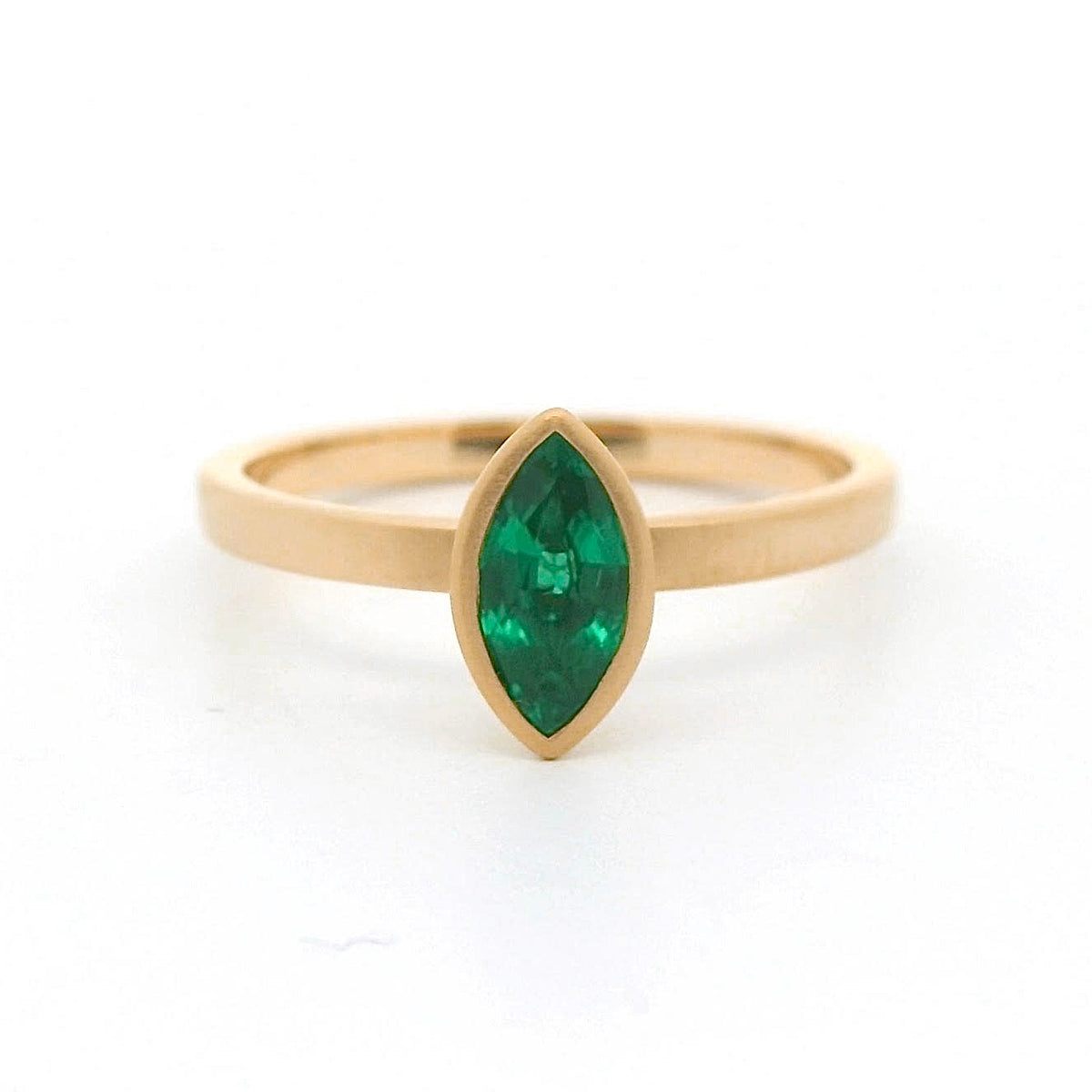 18K Emerald Marquise Stackable Yumdrop Ring