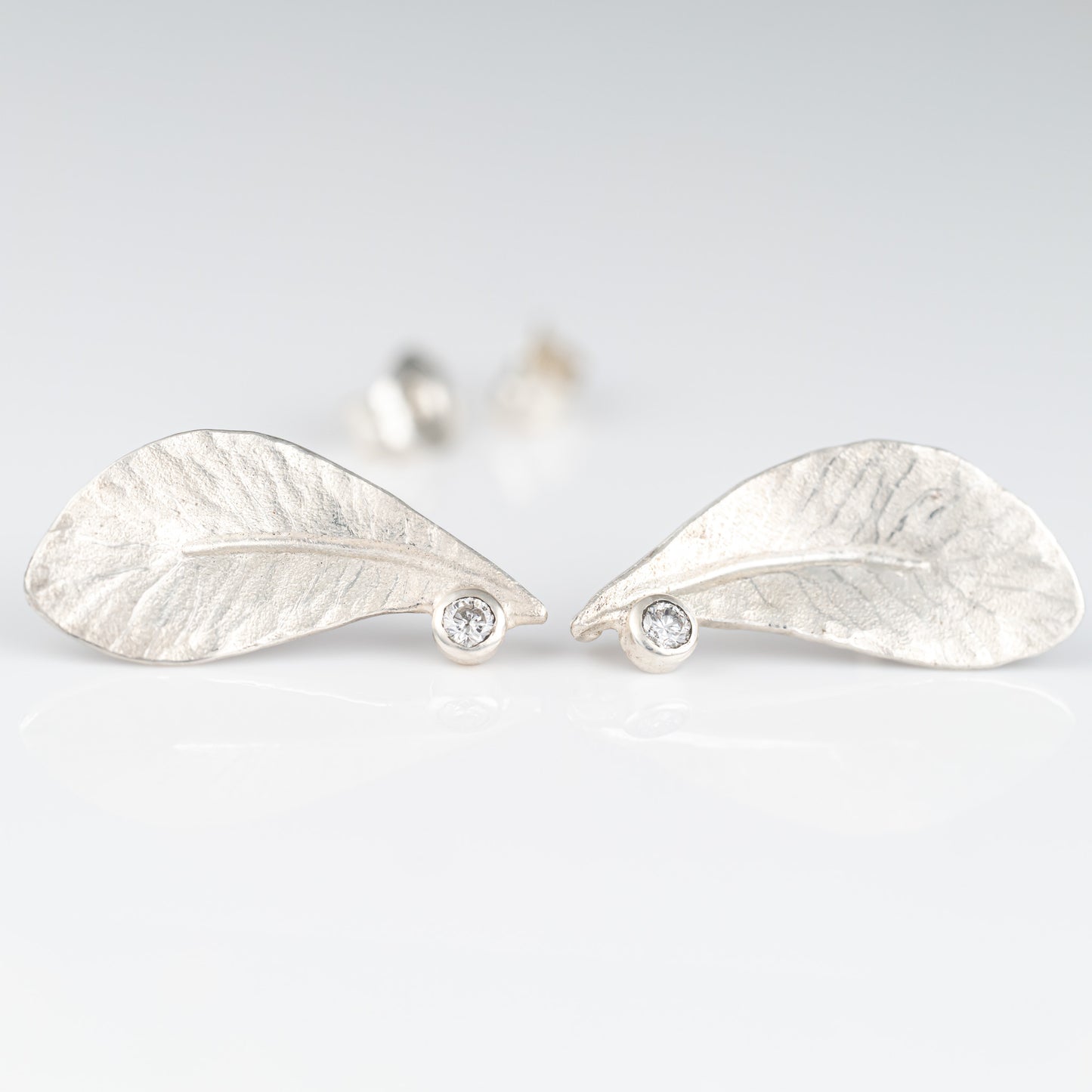 Sterling Silver Blueberry Leaf EarClimbers