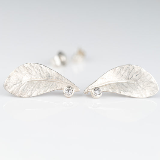 Sterling Silver Blueberry Leaf EarClimbers