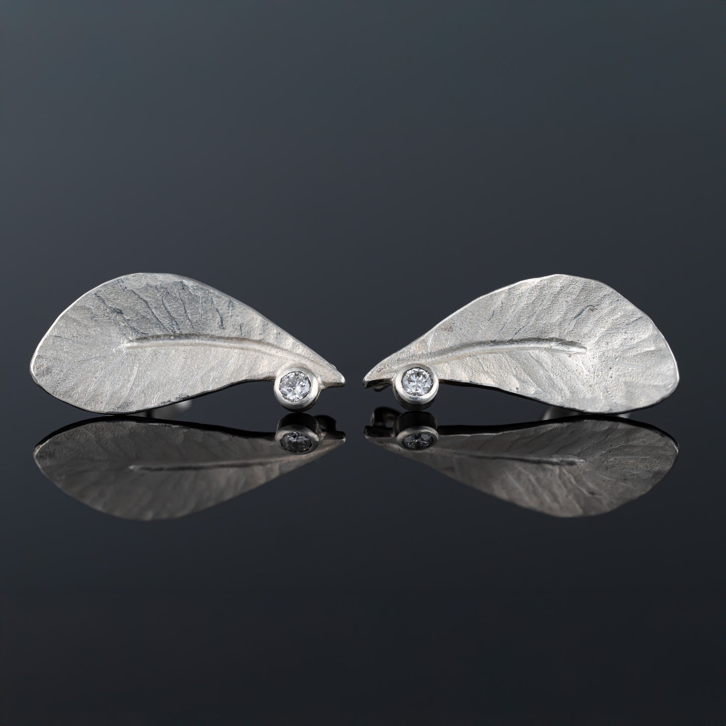 Sterling Silver Blueberry Leaf EarClimbers