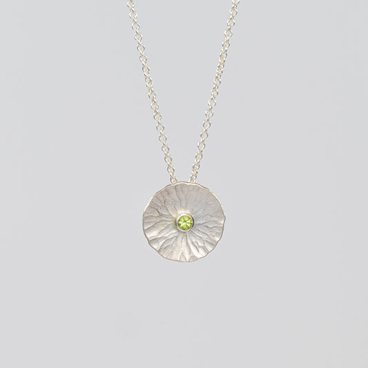 Sterling Silver & Peridot Radiant Pendant