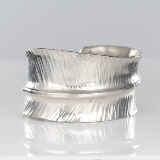 Sterling Silver Feather Cuff