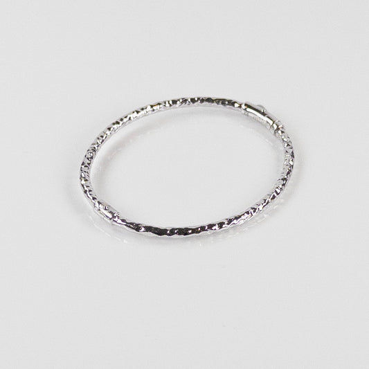 SOHO 3mm Hammered Sterling Silver Bracelet