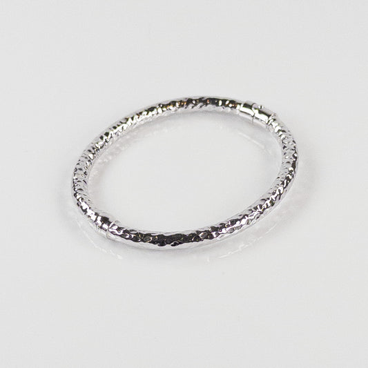 SOHO 5mm Hammered Sterling Silver Bracelet