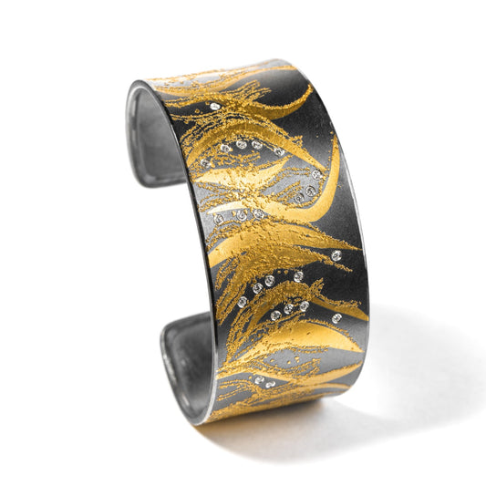 Tendrils Cuff with 24k Gold & Diamonds by Atelier Zobel